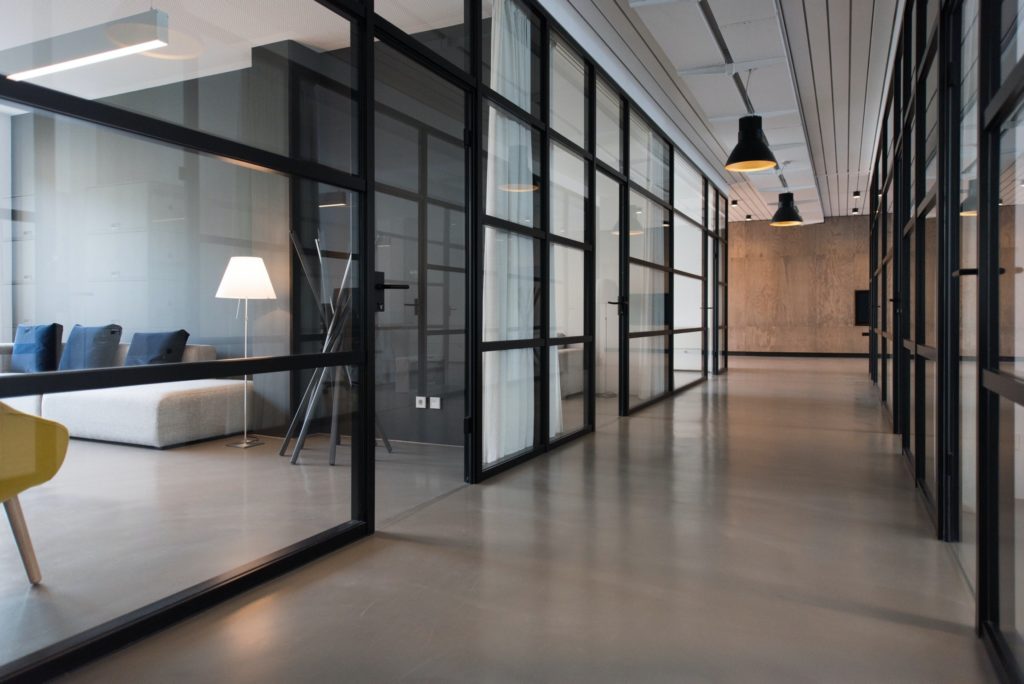 interior of a commercial real estate investment company